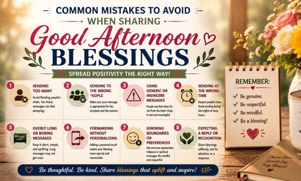 Common Mistakes to Avoid When Sharing Good Afternoon Blessings