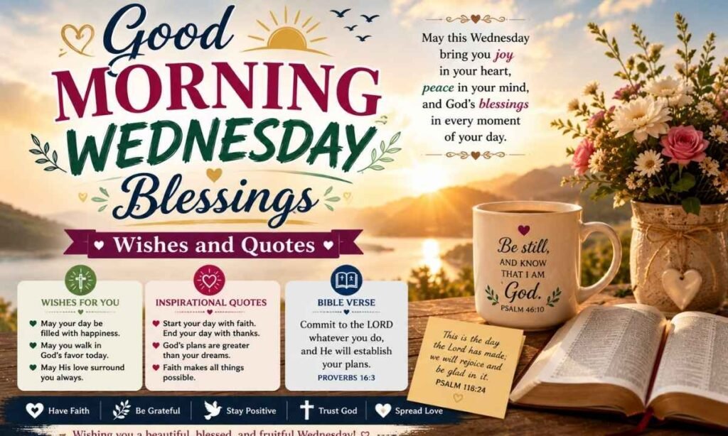 Good Morning Wednesday Blessings Wishes and Quotes Bible Verse