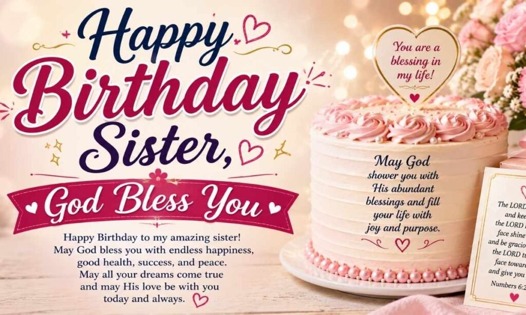 Happy Birthday Sister, God Bless You