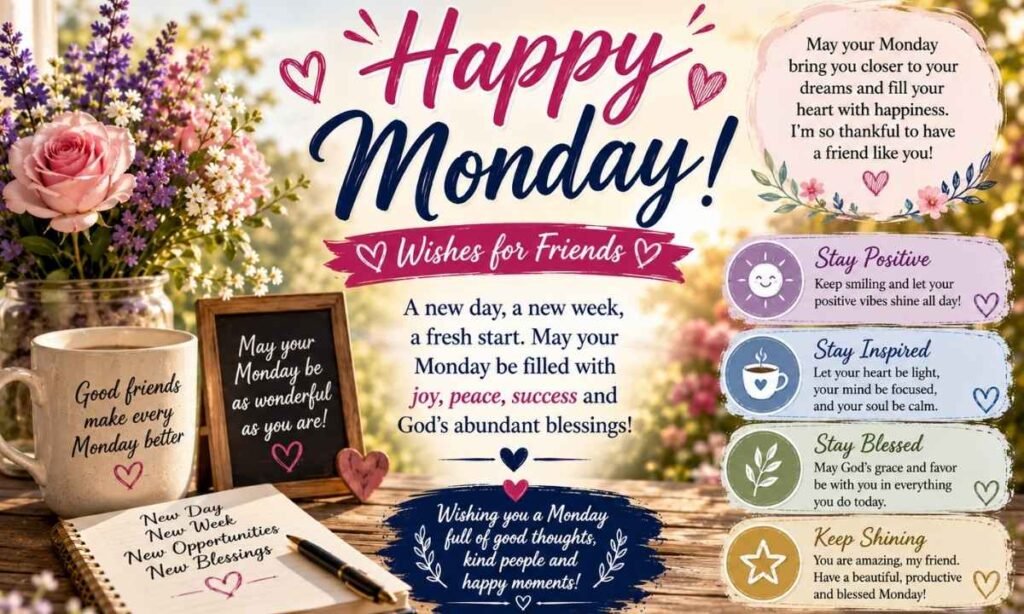 Happy Monday Wishes for Friends