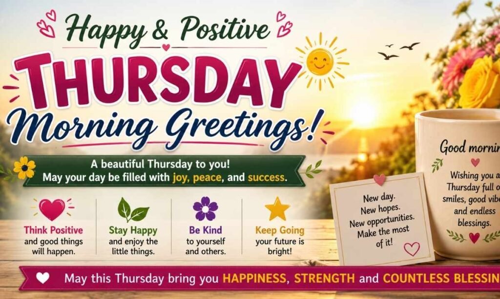 Happy & Positive Thursday Morning Greetings in English
