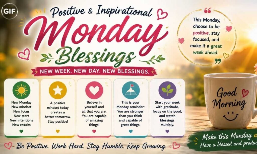 Positive Inspirational Monday Blessings GIFs