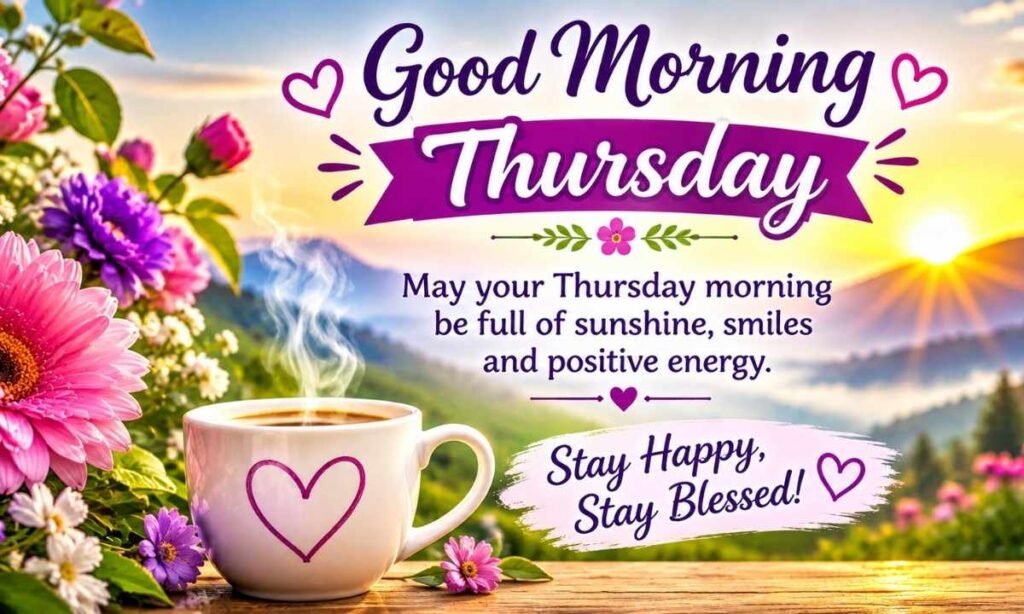 Thursday Good Morning Wishes with Nature & Flowers