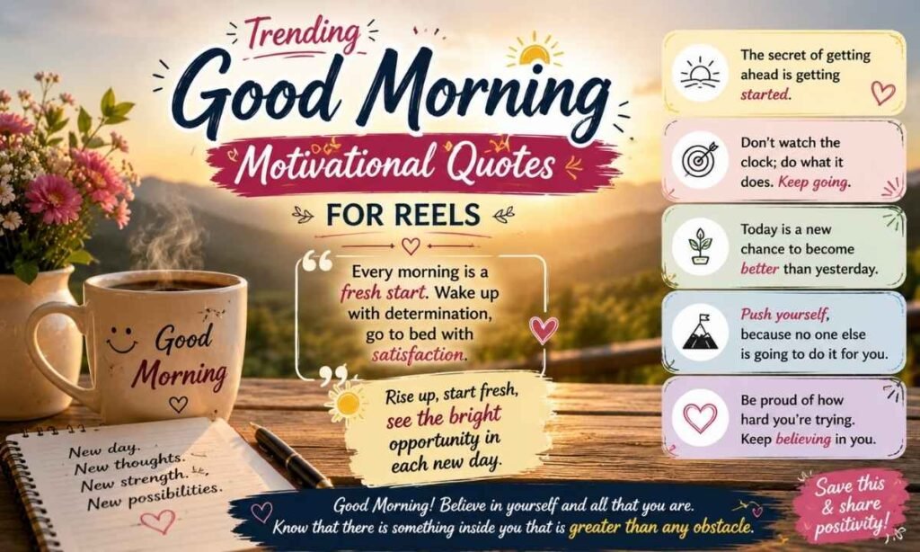 Trending Good Morning Motivational Quotes for Reels