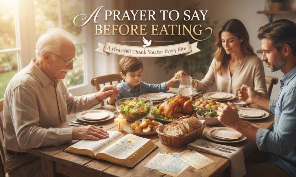 A Prayer to Say Before Eating