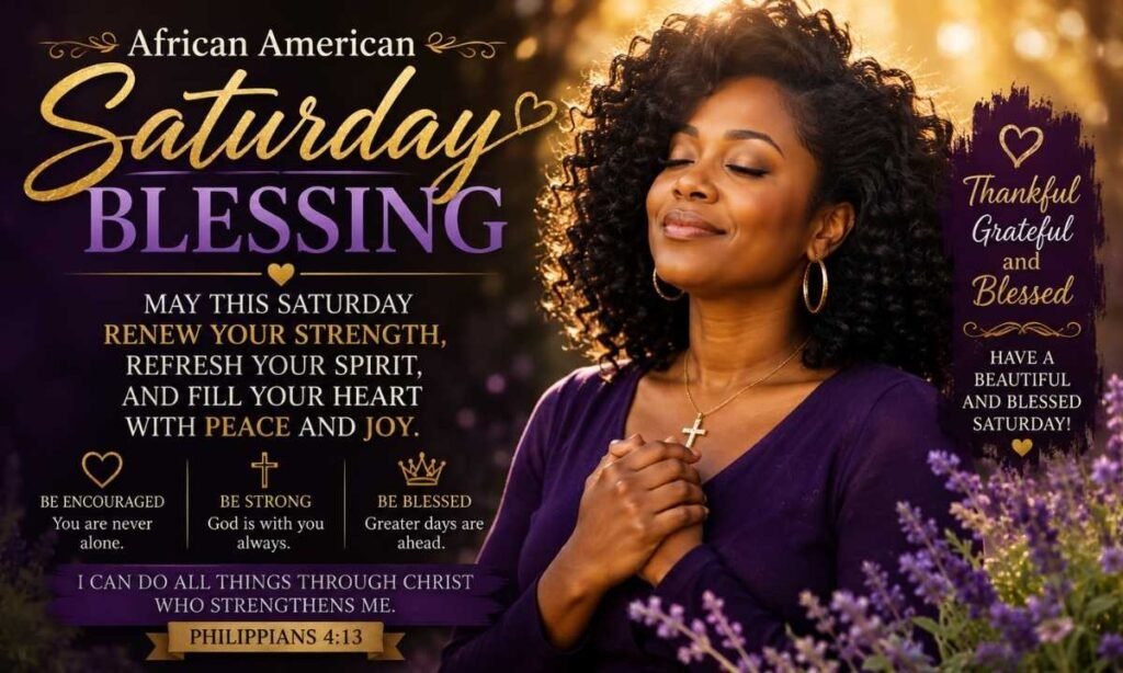African American Saturday Blessing for Social Media