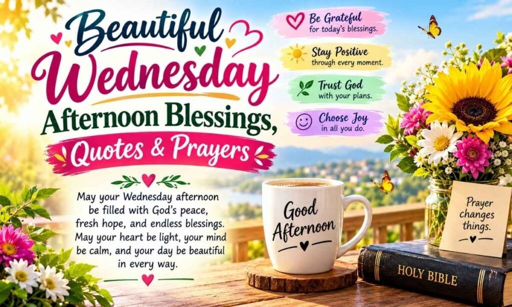 Beautiful Wednesday Afternoon Blessings, Quotes & Prayer
