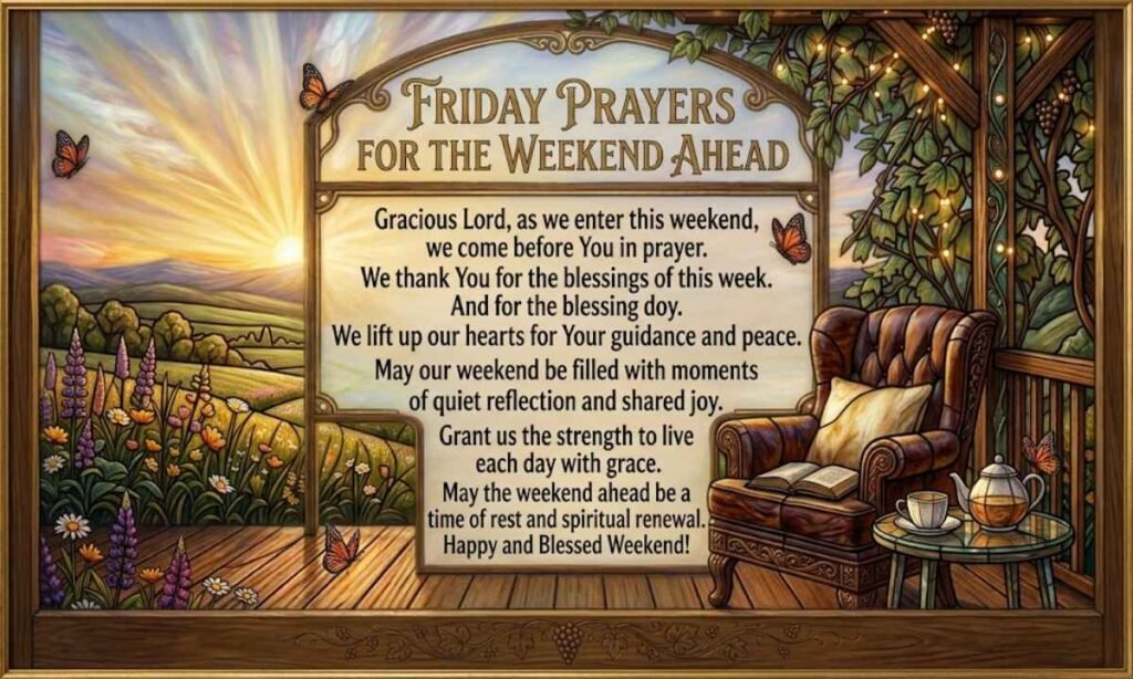 Friday Prayers for the Weekend Ahead
