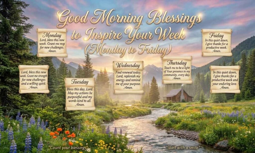 Good Morning Blessings to Inspire Your Week (Monday to Friday)