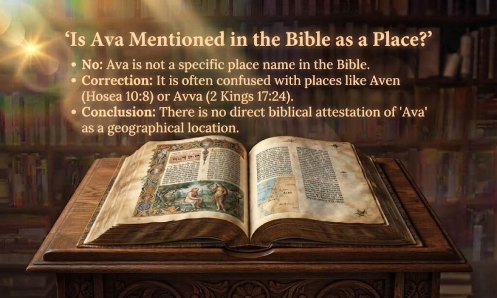 Is Ava Mentioned in the Bible as a Place