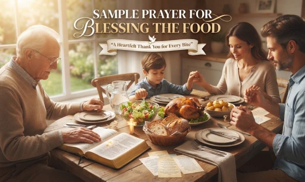 Sample Prayer for Blessing the Food