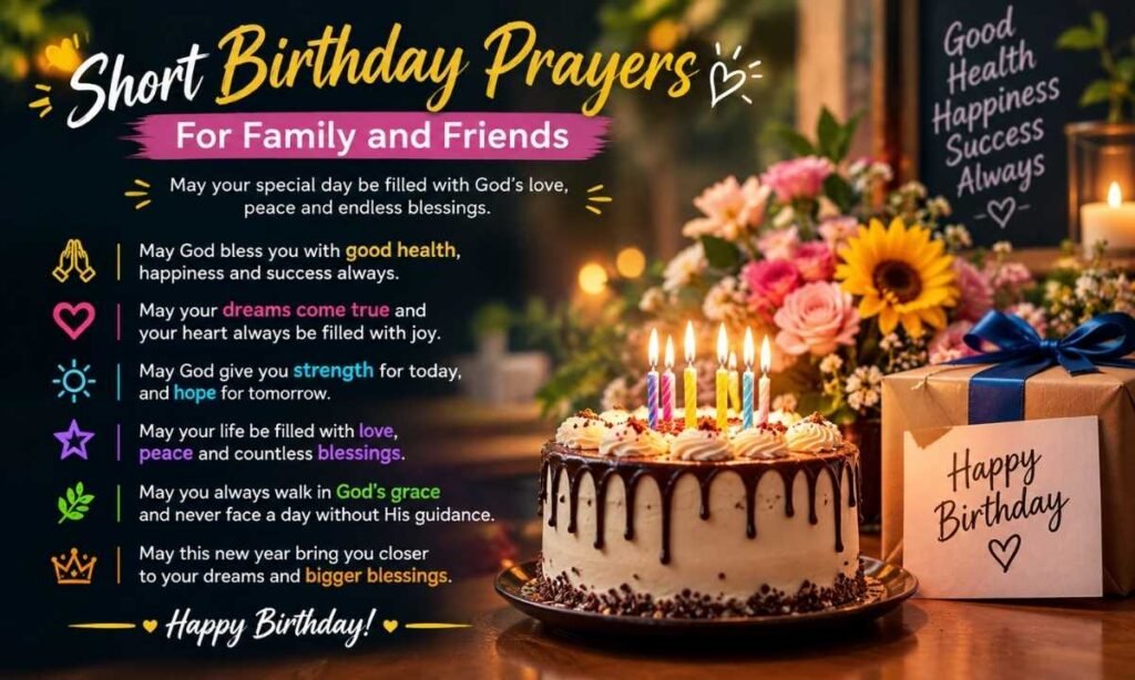 Short Birthday Prayers for Family and Friends