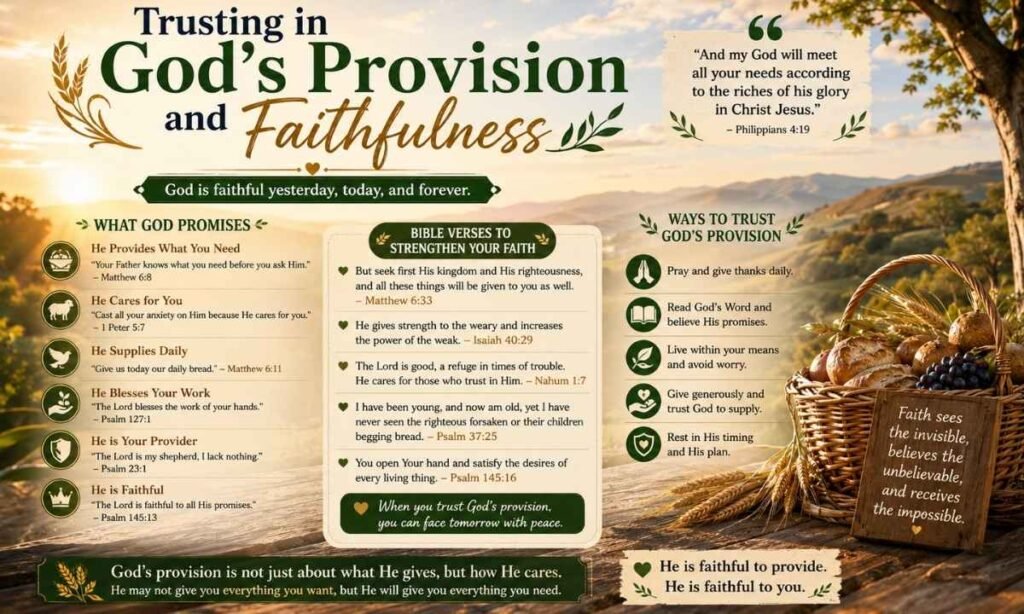 Trusting in Gods Provision and Faithfulness