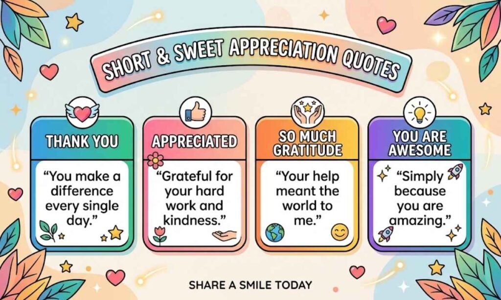 Short and Sweet Appreciation Quotes