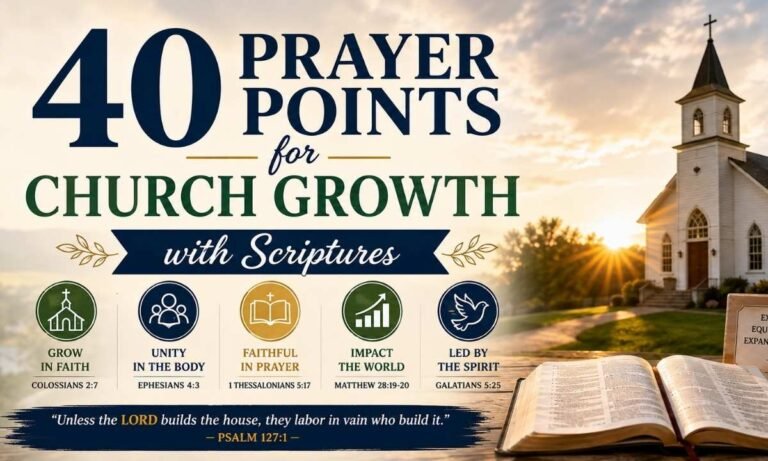 40 Prayer Points for Church Growth with Scriptures