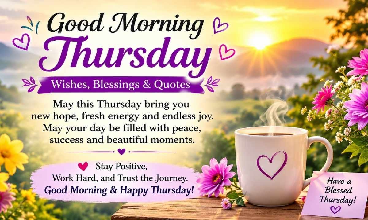 Good Morning Thursday Wishes, Blessings & Quotes with Images