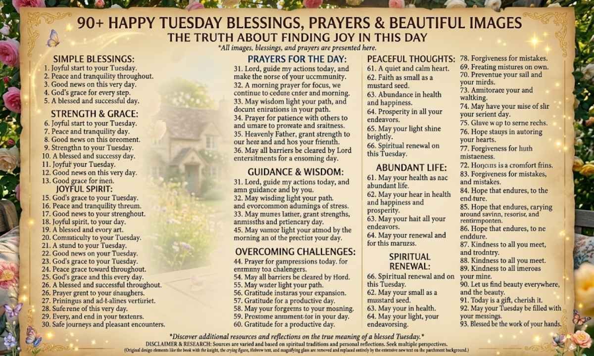 Happy Tuesday Blessings, Prayers & Beautiful Images