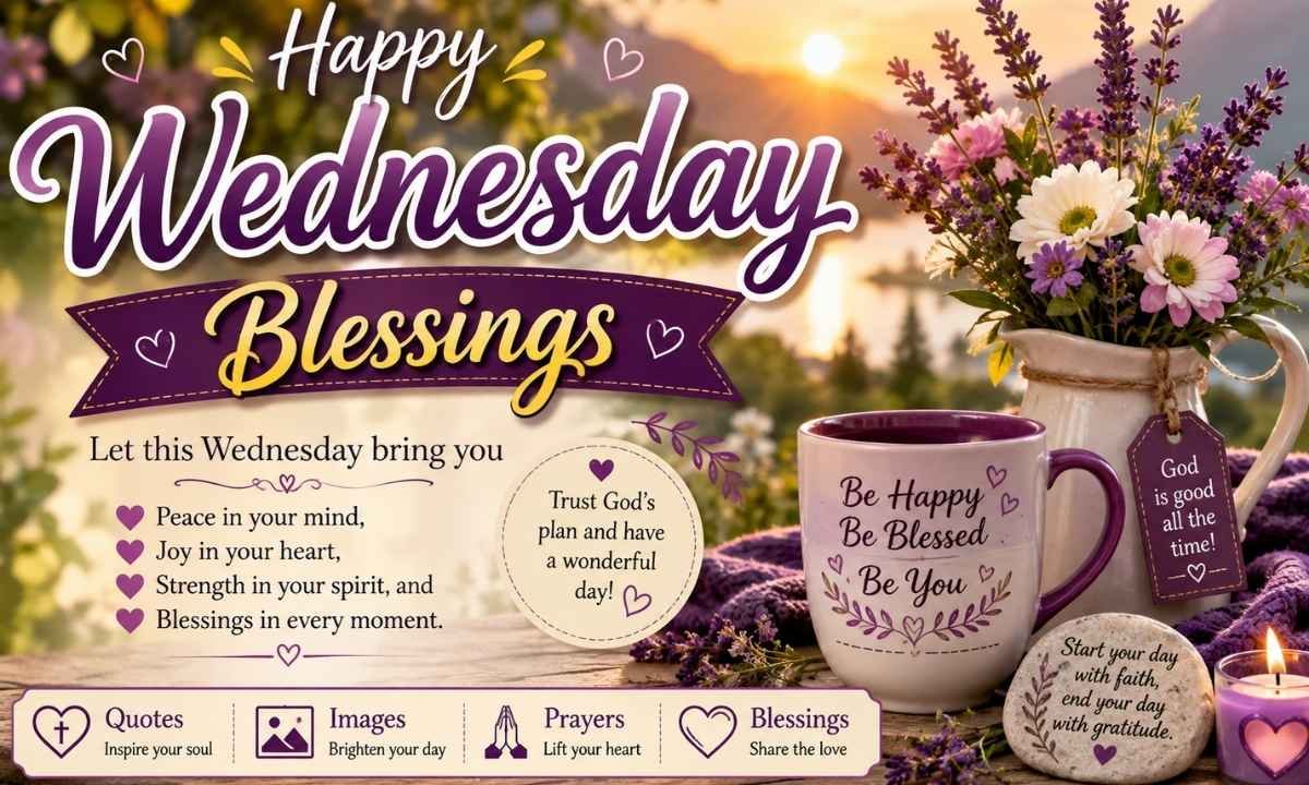 Happy Wednesday Blessings, Quotes, Images, and Prayers