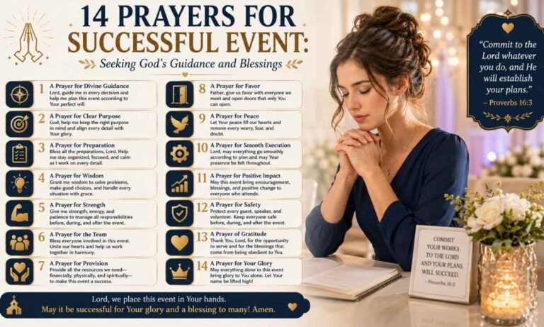 14 Prayers for Successful Event Seeking Gods Guidance and Blessings