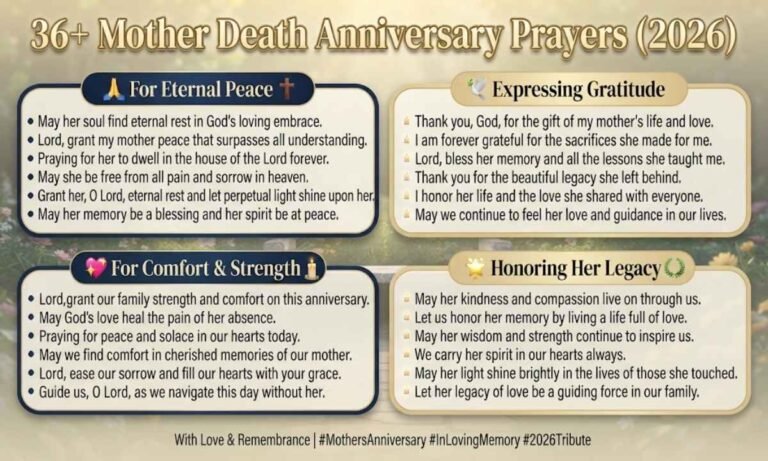 Mother Death Anniversary Prayers (2026)