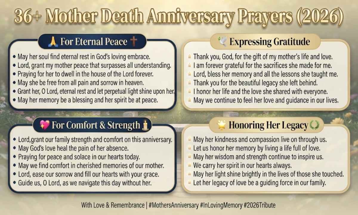 Mother Death Anniversary Prayers (2026)